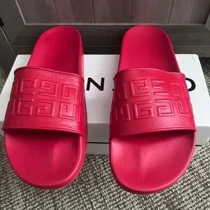 Givenchy Red Slide Sandals with Geometric Design Givenchy Slide Rubber Sandals for Men for sale | eBay main image 4